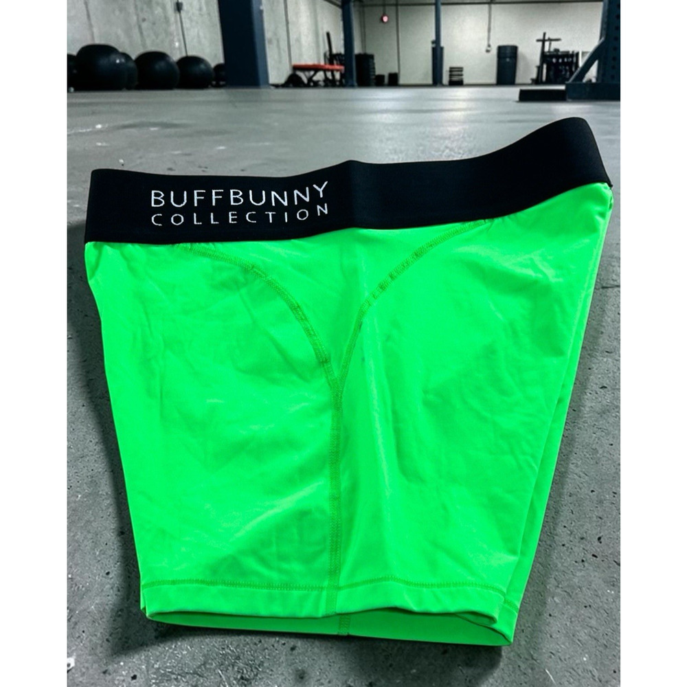Women's Buffbunny Collection Neon Green Shorts Sz M Activewear Stretch - Picture 4 of 8